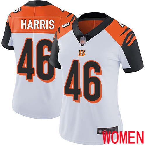 Cincinnati Bengals Limited White Women Clark Harris Road Jersey NFL Footballl 46 Vapor Untouchable